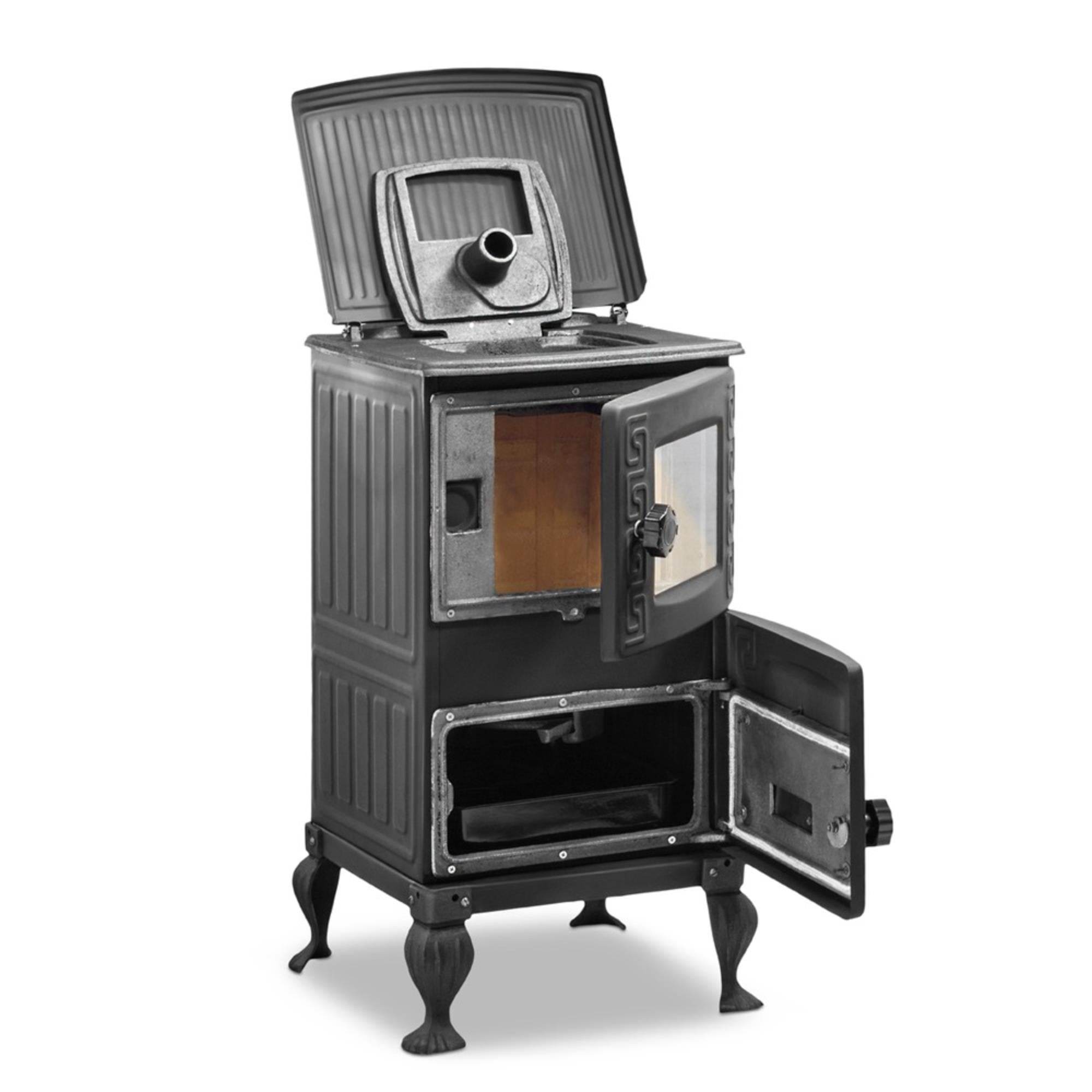 Mini Turbo Şömine Soba-Pik Ayaklı | Siyah | Erendemir