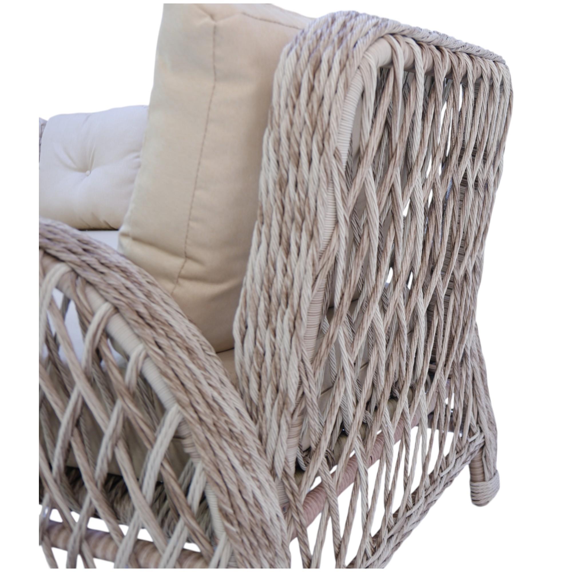 Mira Rattan Bahçe Oturma Grubu | 3+1+1 Sehpalı Bahçe Takımı