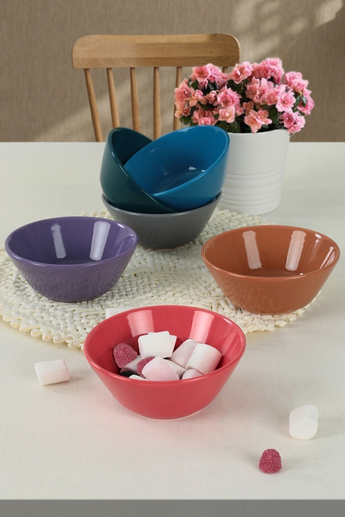 Mixed Hitit Çorba Kasesi 14 Cm 6 Adet - 406/620