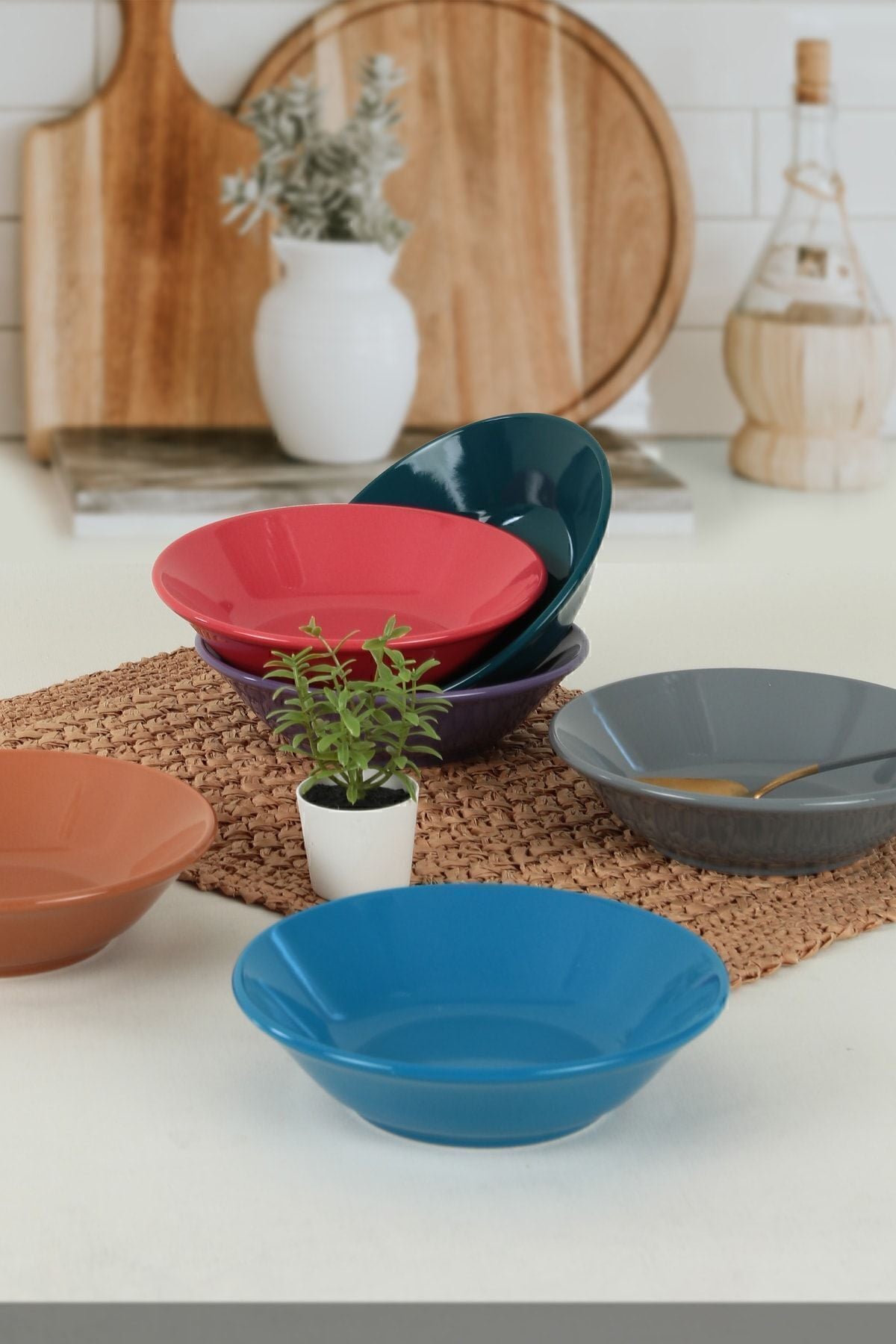 Mixed Hitit Yemek Tabağı 18 Cm 6 Adet - 406/620