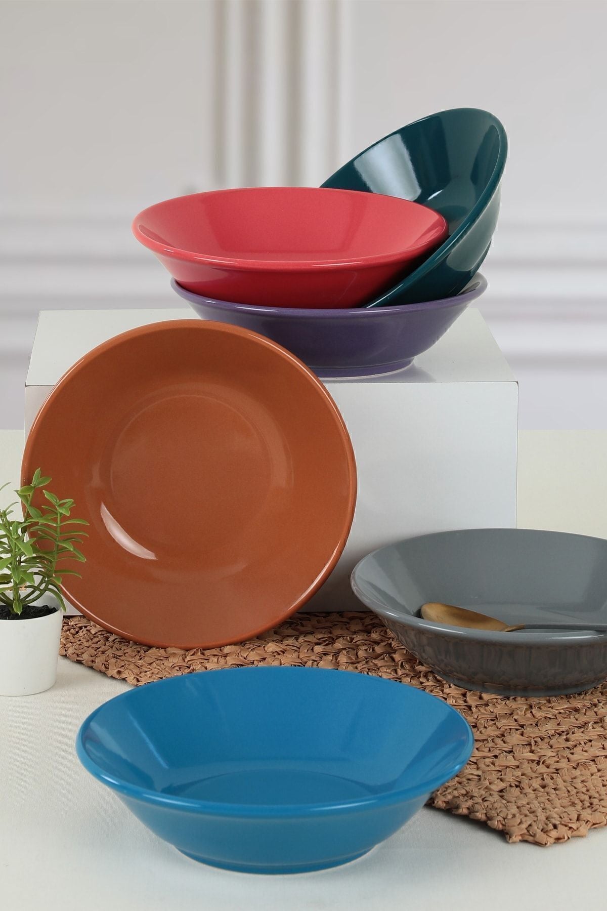 Mixed Hitit Yemek Tabağı 18 Cm 6 Adet - 406/620