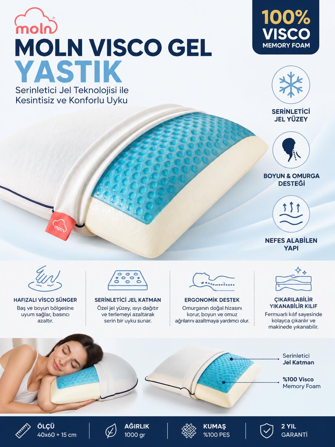 Moln Visco Gel Yastık