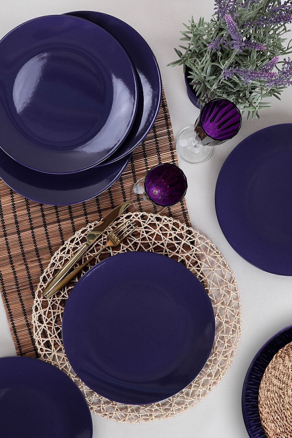 Mor Ege Servis Tabağı 25 Cm 6 Adet