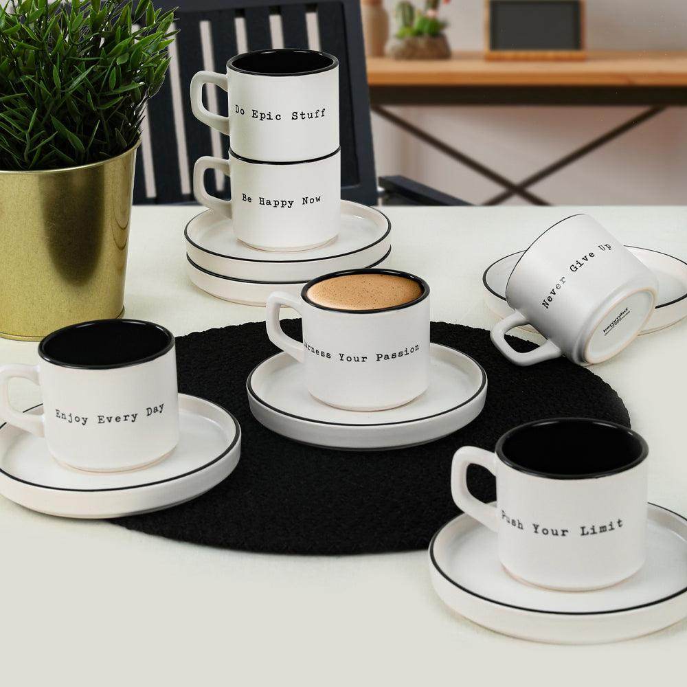 Keraart Motto Stackable Çay Takımı 12 Parça 6 Kişilik