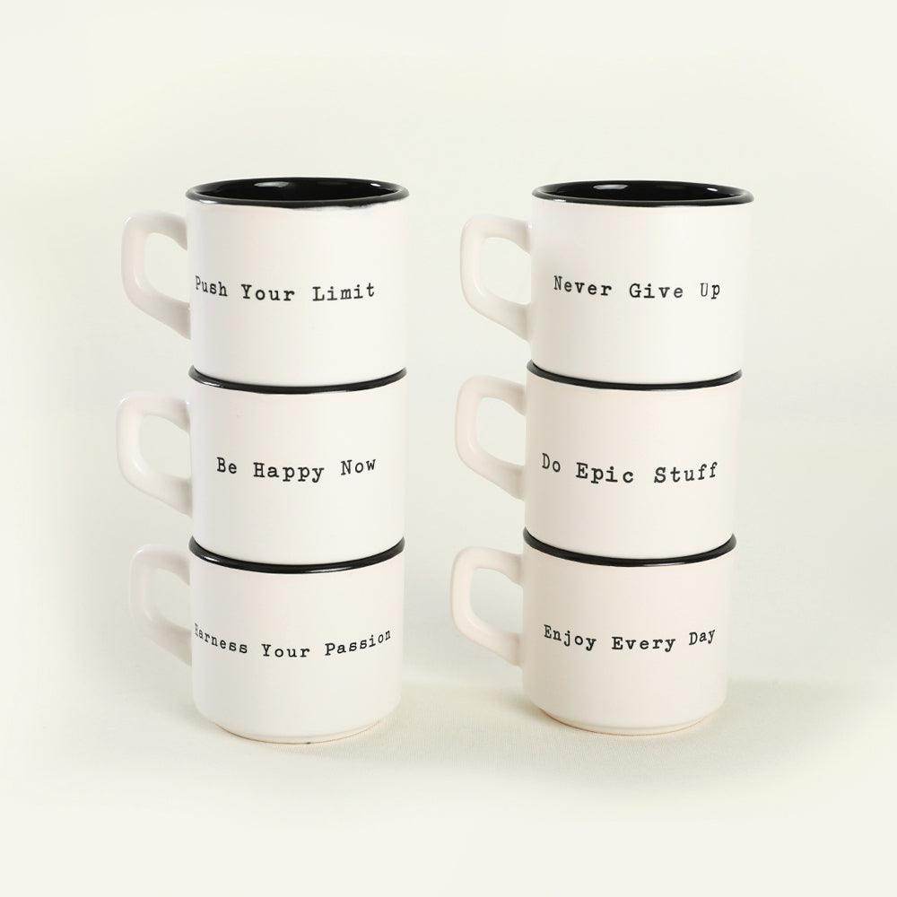 Keraart Motto Stackable Çay Takımı 12 Parça 6 Kişilik