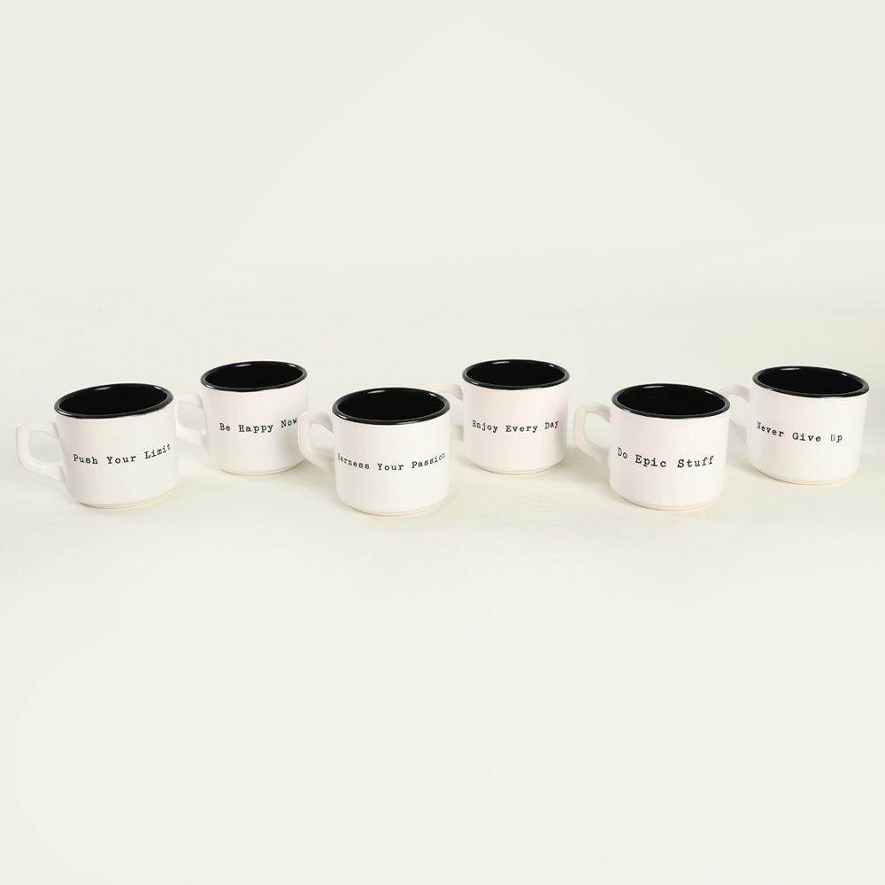 Keraart Motto Stackable Çay Takımı 12 Parça 6 Kişilik