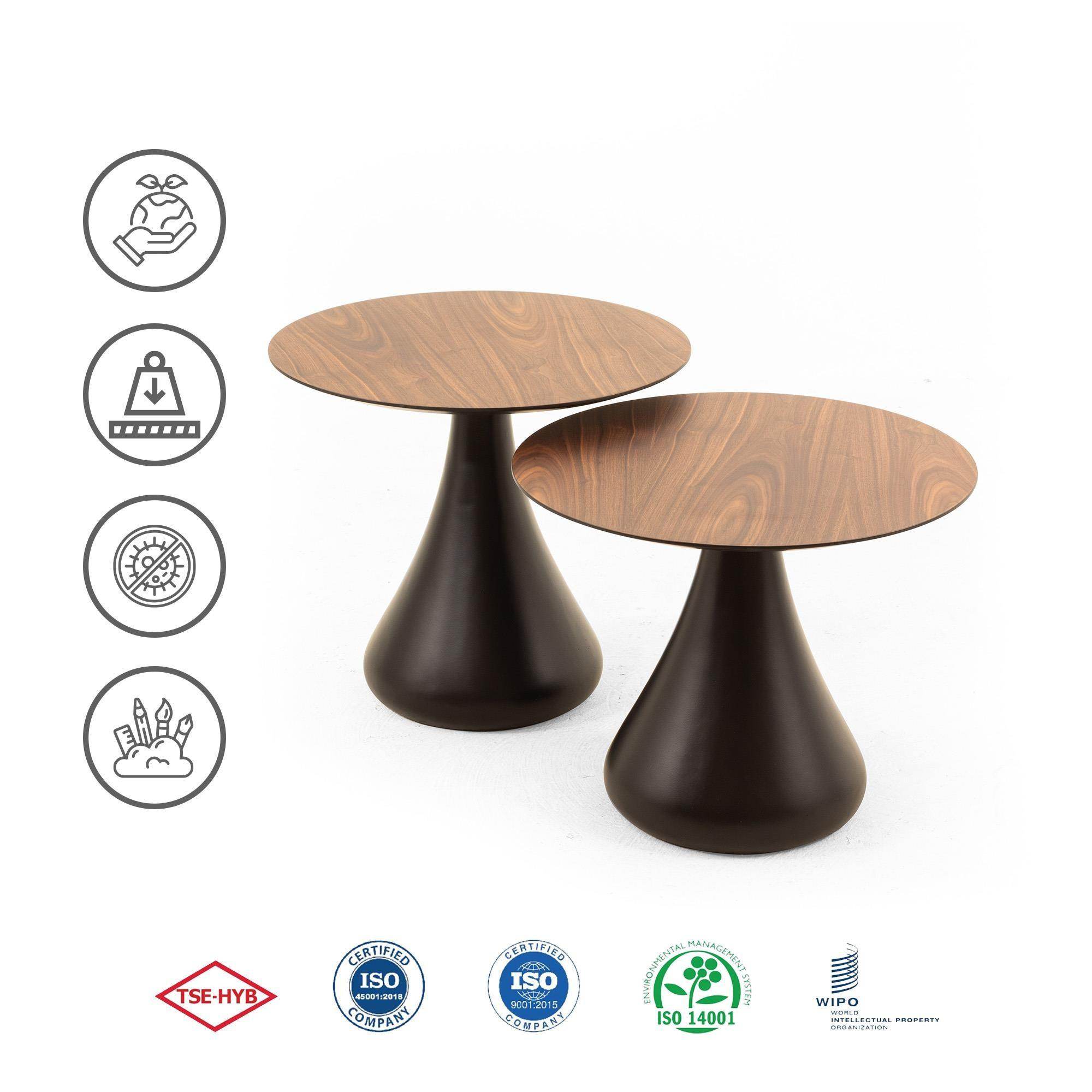 Mushroom Set Sehpa | Mantar Sehpa | Ceviz | Rehome