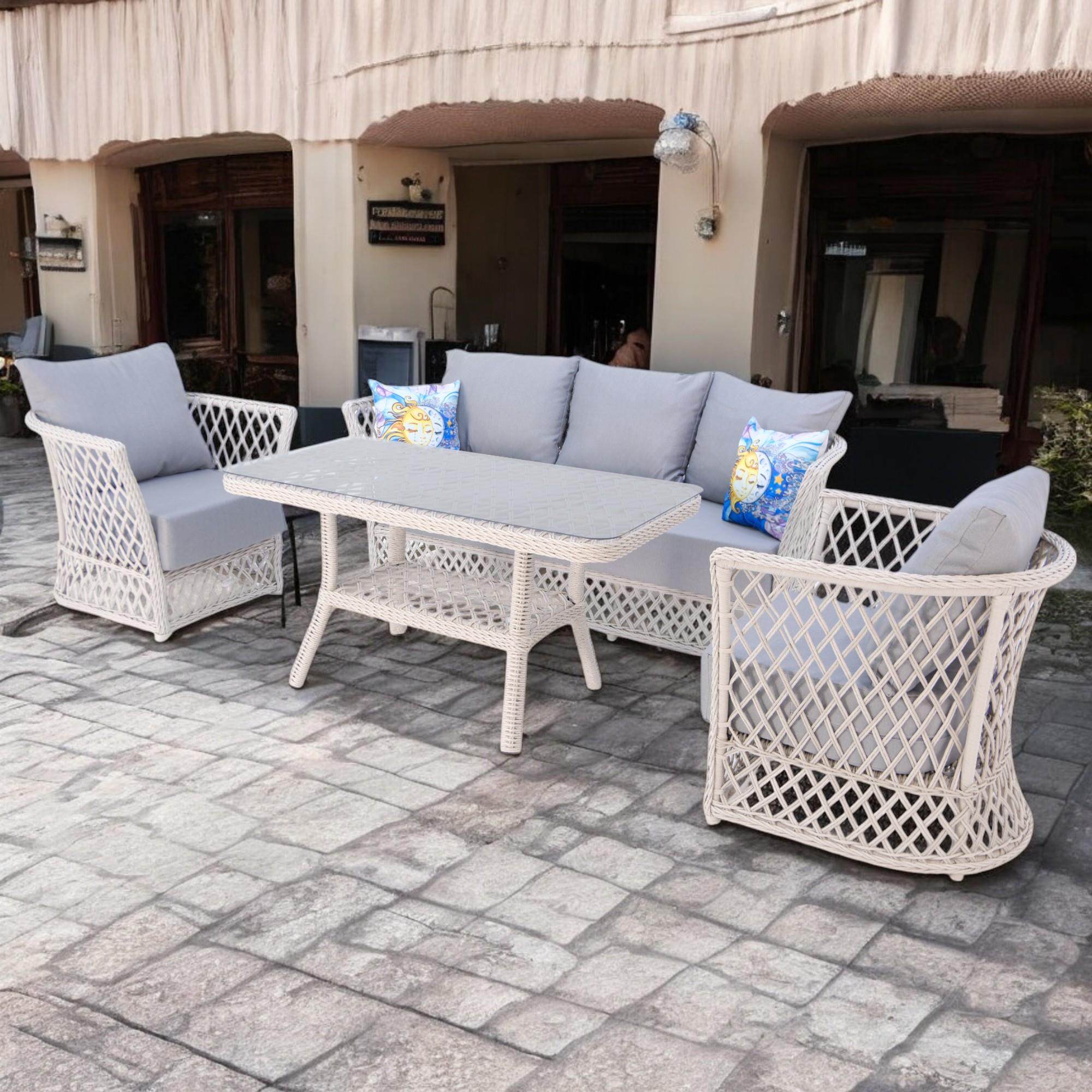 Neris | Rehome Üçlü Rattan Bahçe Oturma Grubu | 364