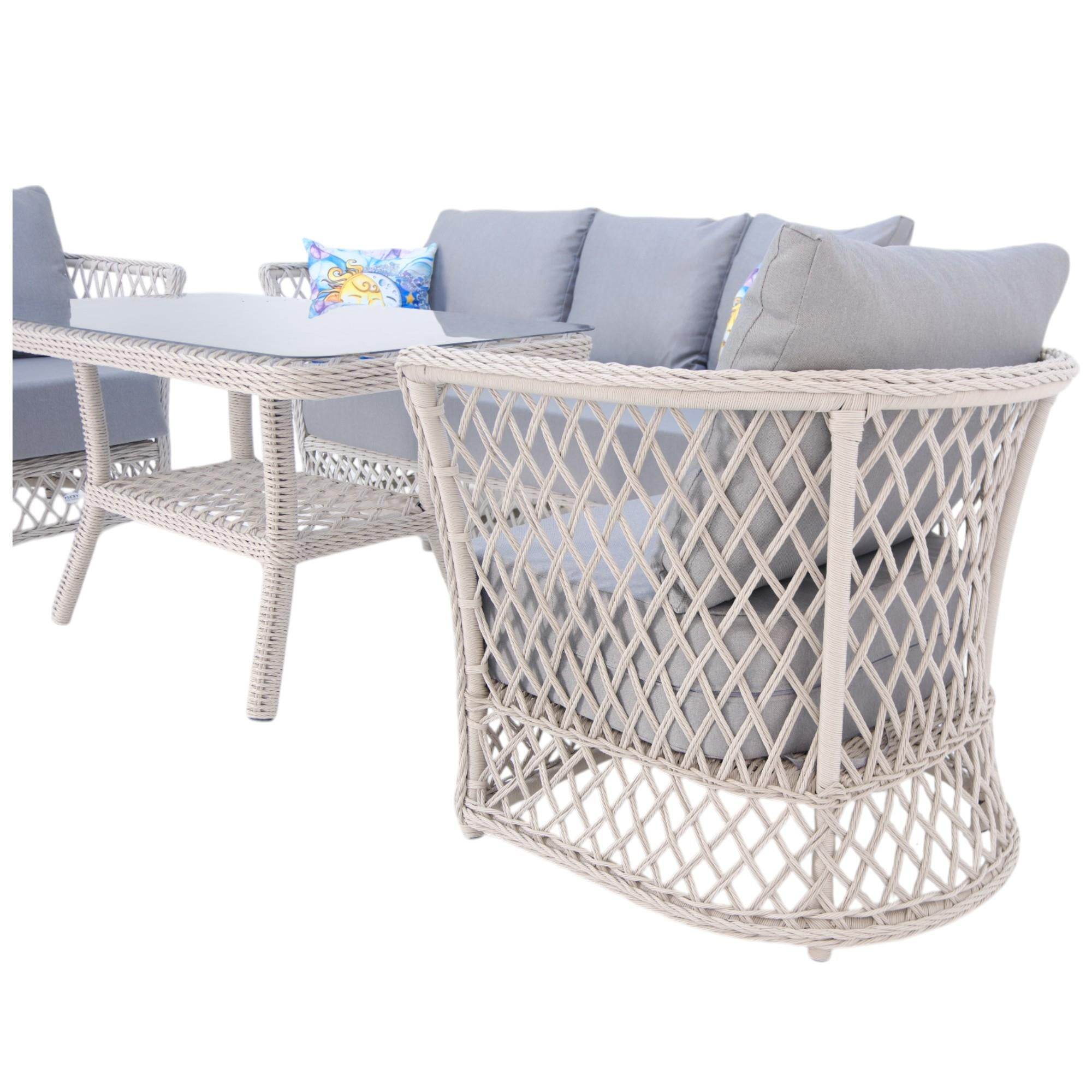 Neris | Rehome Üçlü Rattan Bahçe Oturma Grubu | 364