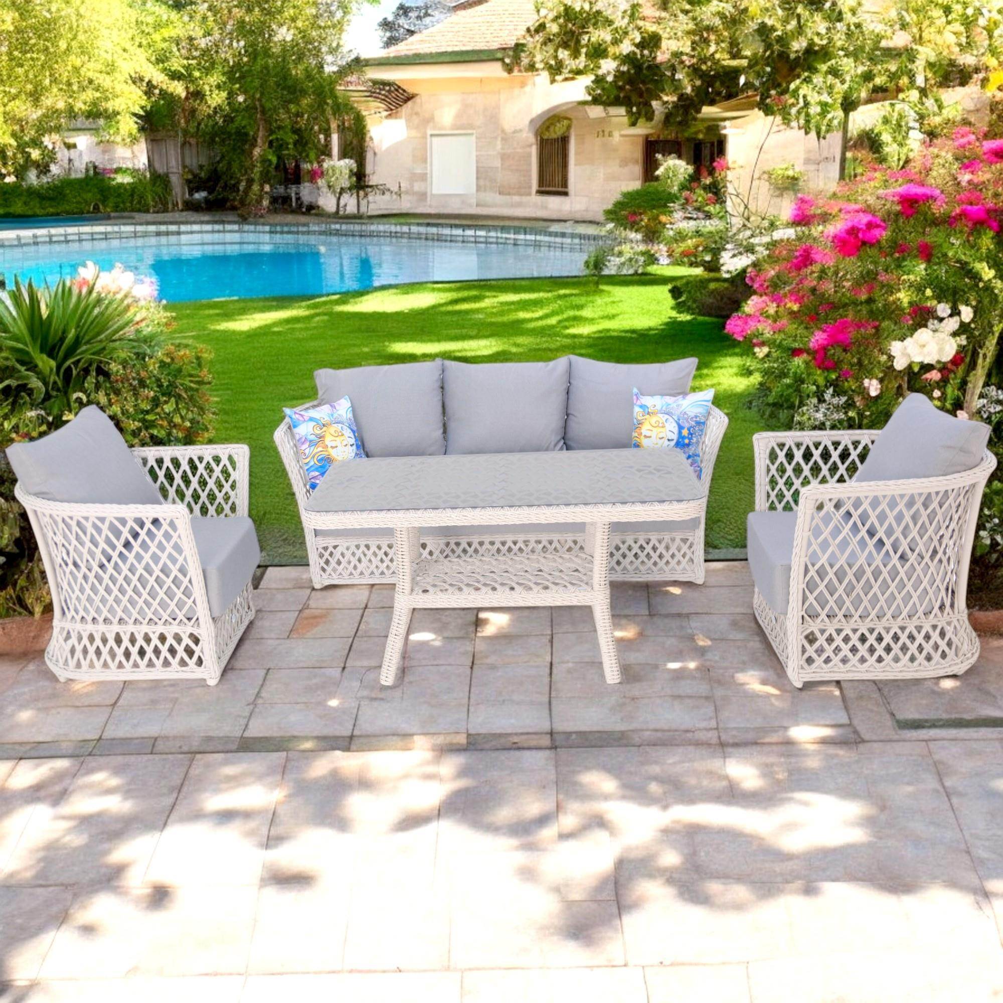 Neris | Rehome Üçlü Rattan Bahçe Oturma Grubu | 364