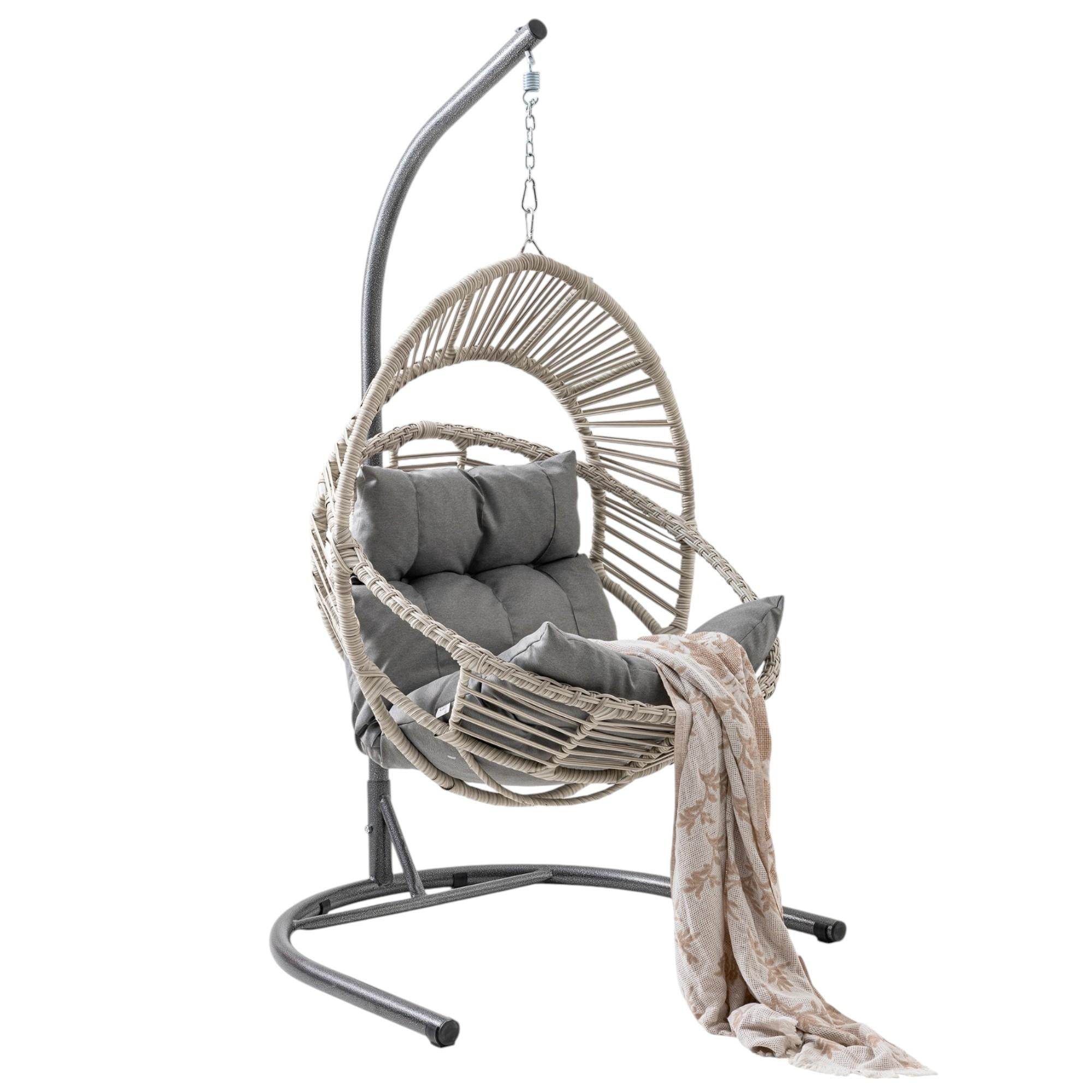 Nobel | Tekli Rattan Bahçe Salıncağı | Rehome Balkon Salıncağı