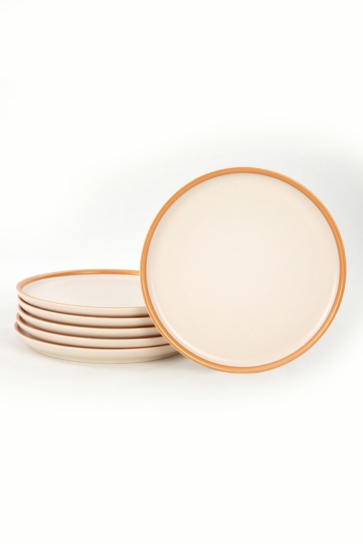 Nordic Gold Mat Krem Pasta Tabağı 22 Cm 6 Adet - 950