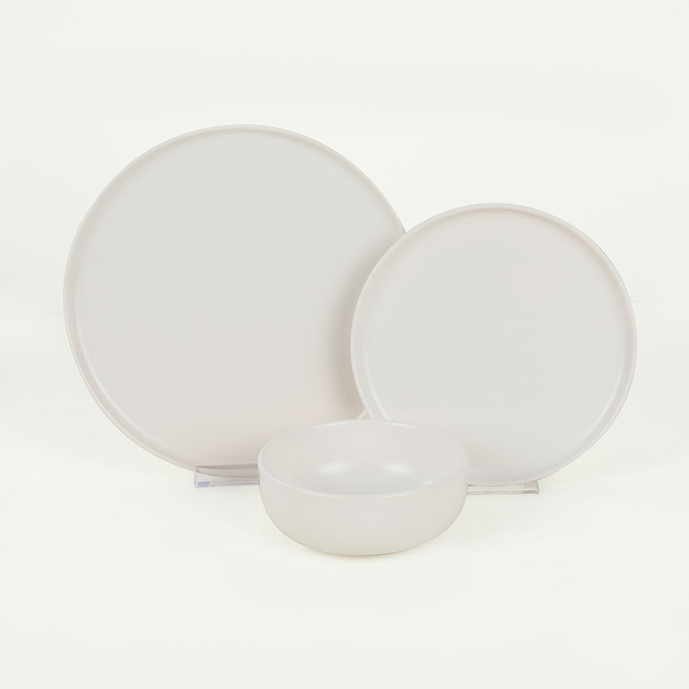 Nordic Mat Beyaz Yemek Takımı 18 Parça 6 Kişilik 022