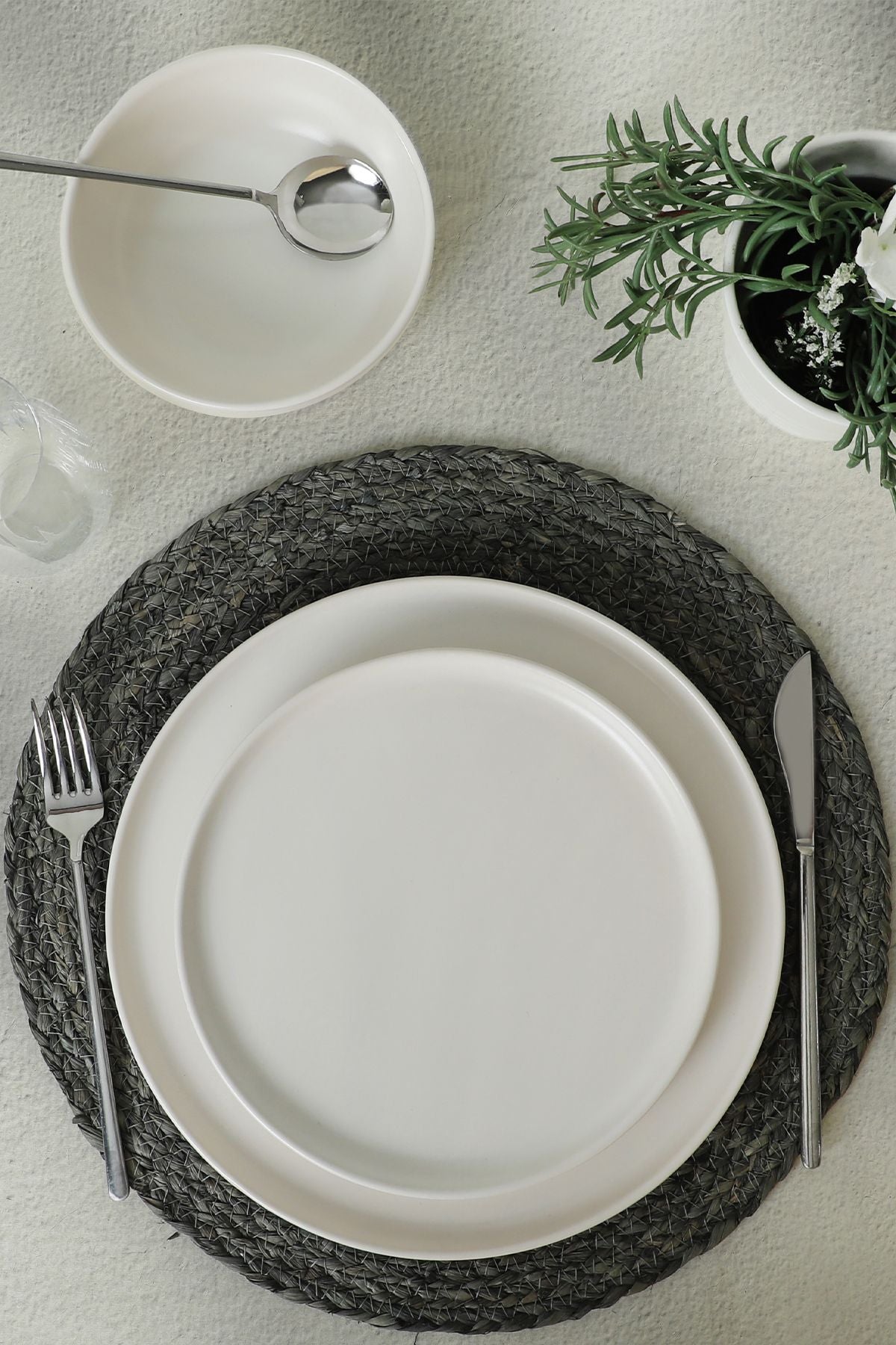 Nordic Mat Beyaz Yemek Takımı 18 Parça 6 Kişilik 022