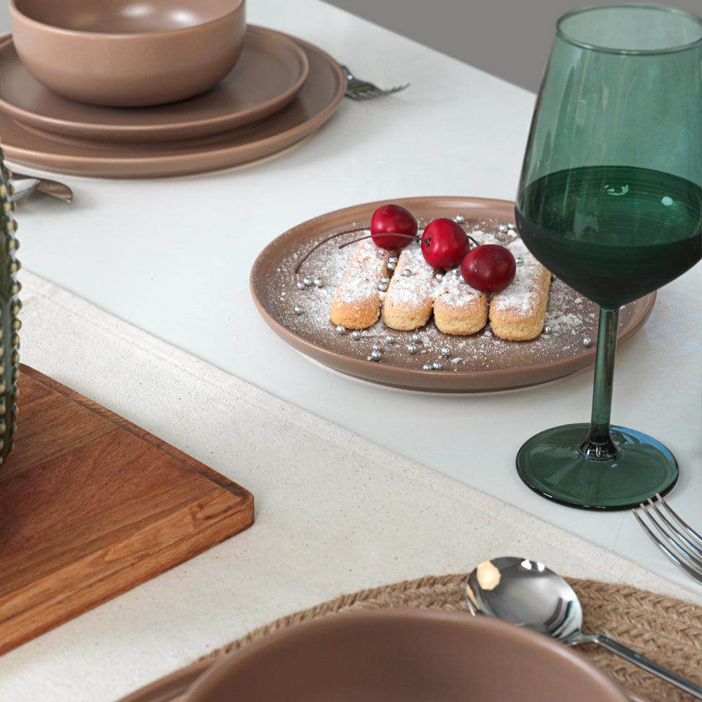 Nordic Mat Toprak Taupe Yemek Takımı 18 Parça 6 Kişilik 977