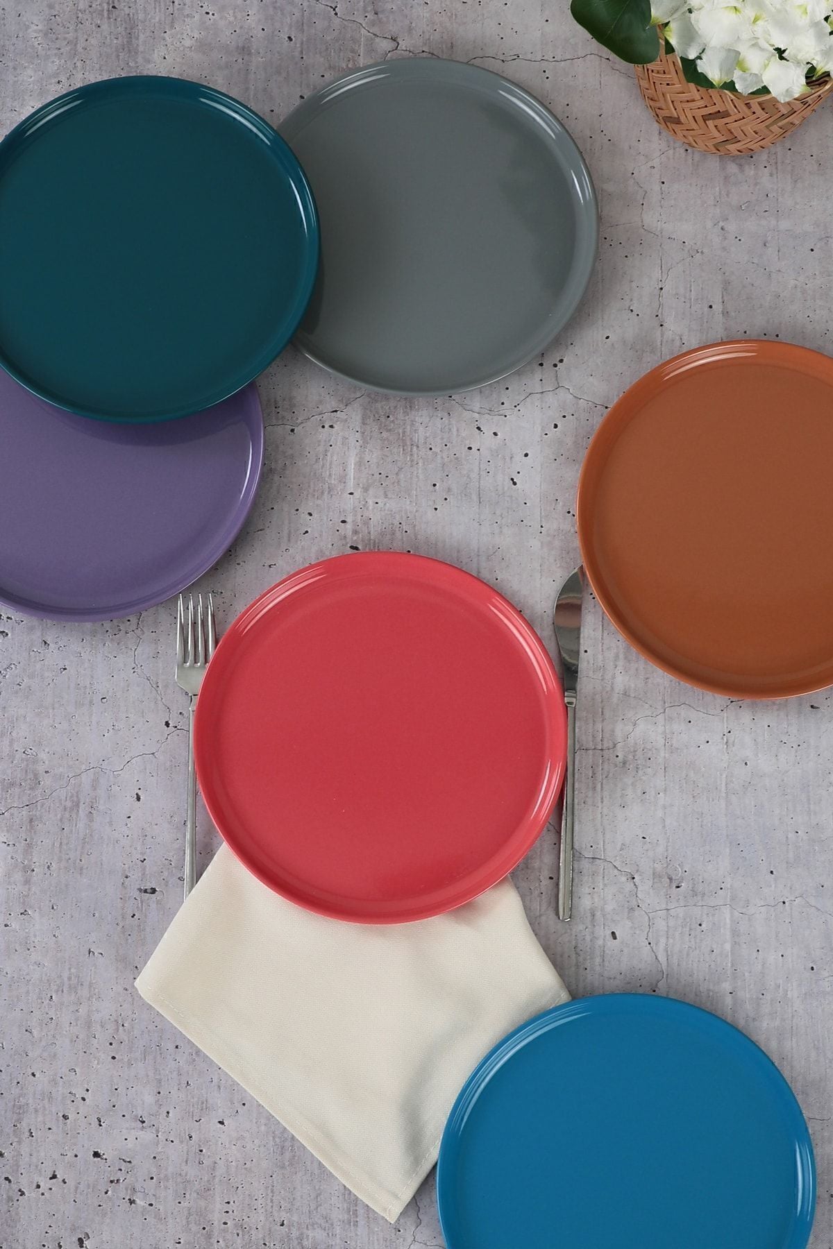 Nordic Mixed Pasta Tabağı 22 Cm 6 Adet - 406/620