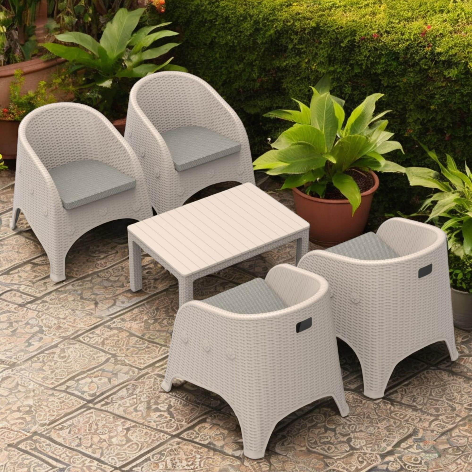 Olivia Bahçe Oturma Grubu | Plastik Balkon Takımı