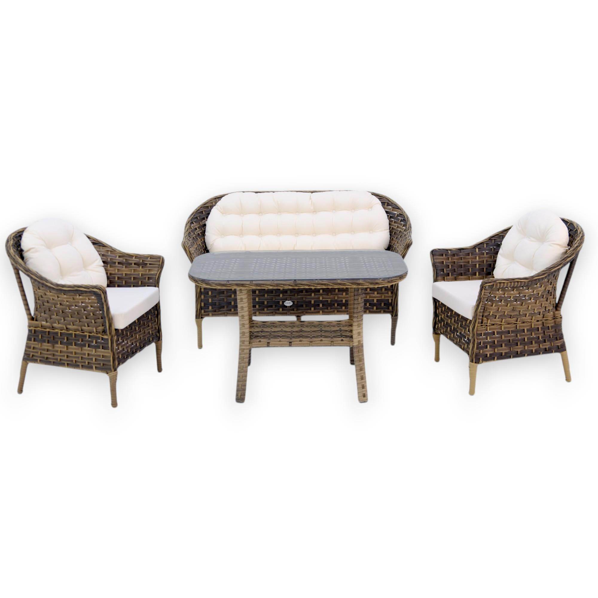 Orkide Rattan Bahçe Mobilya Takımı | 2+1+1+Masa | Rehome