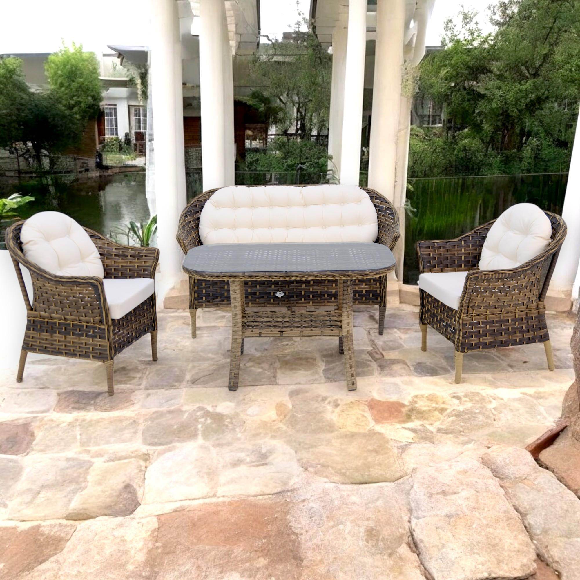 Orkide Rattan Bahçe Mobilya Takımı | 2+1+1+Masa | Rehome