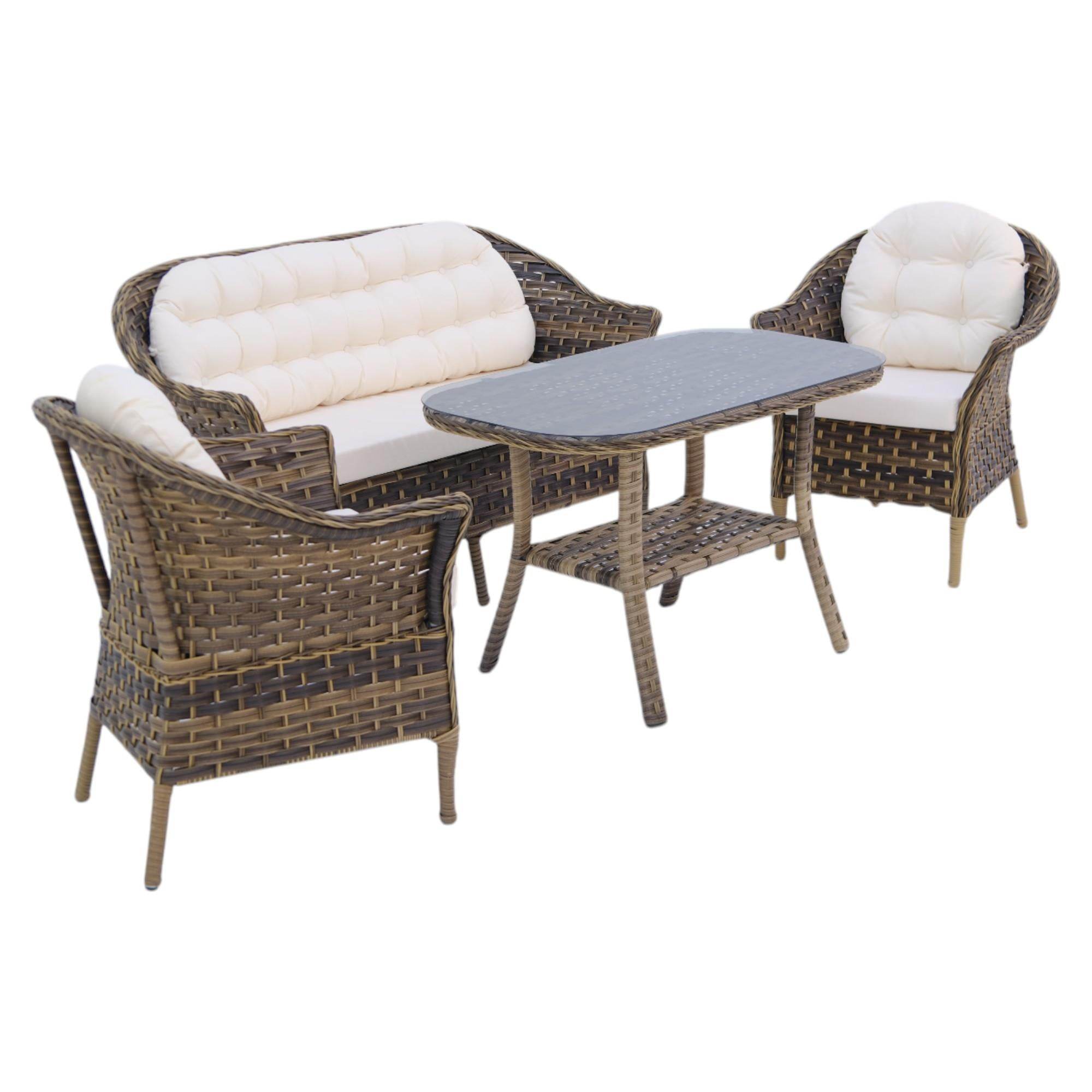 Orkide Rattan Bahçe Mobilya Takımı | 2+1+1+Masa | Rehome