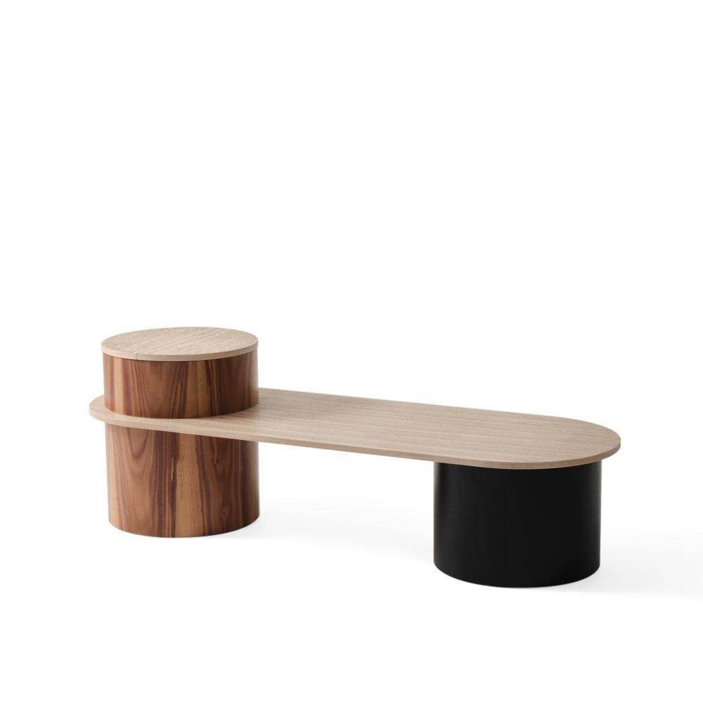 Orta Sehpa Takımı No:748 | MDF | Silindir Ceviz Orta Sehpa | Çok Amaçlı Orta Sehpa | REHOME