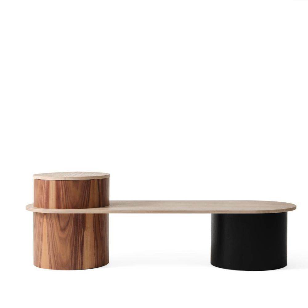 Orta Sehpa Takımı No:748 | MDF | Silindir Ceviz Orta Sehpa | Çok Amaçlı Orta Sehpa | REHOME