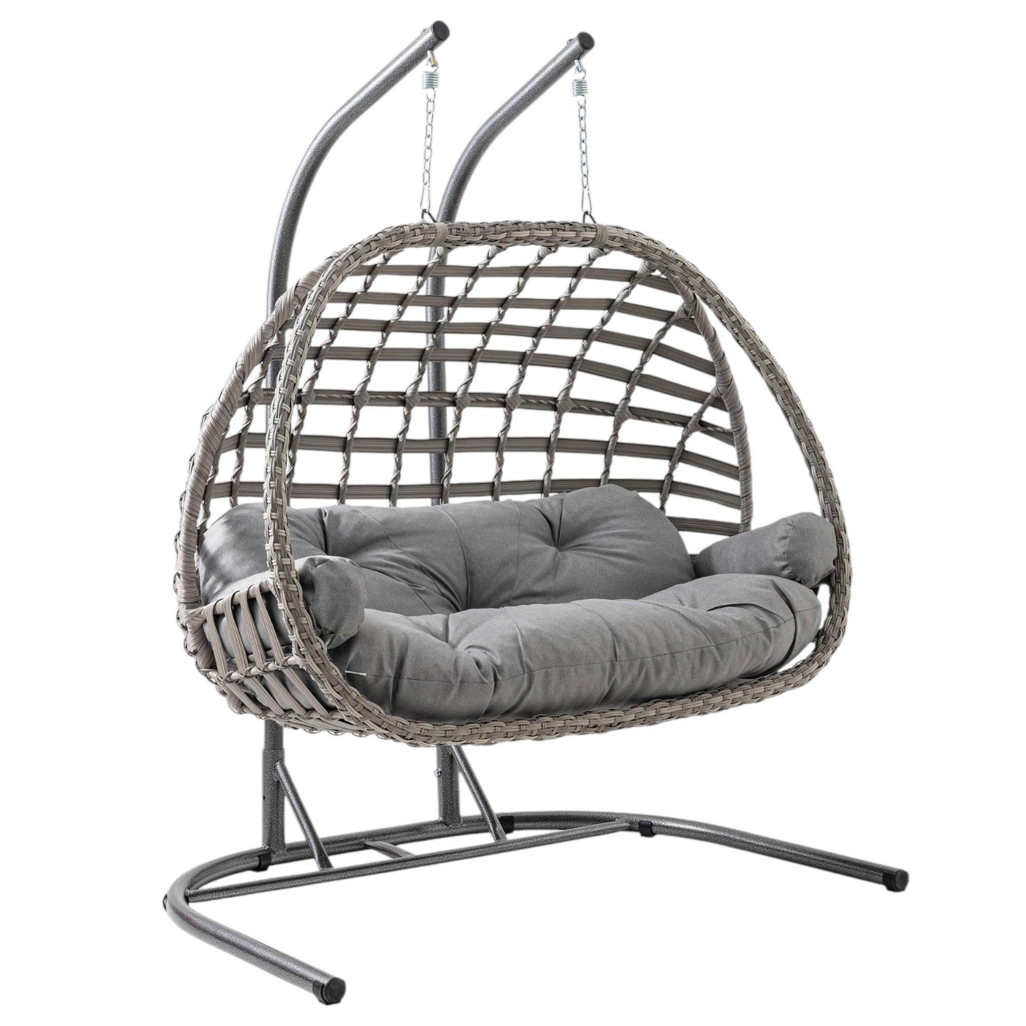 Oylat | Çiftli Rattan Bahçe Salıncağı | Rehome Balkon Salıncağı