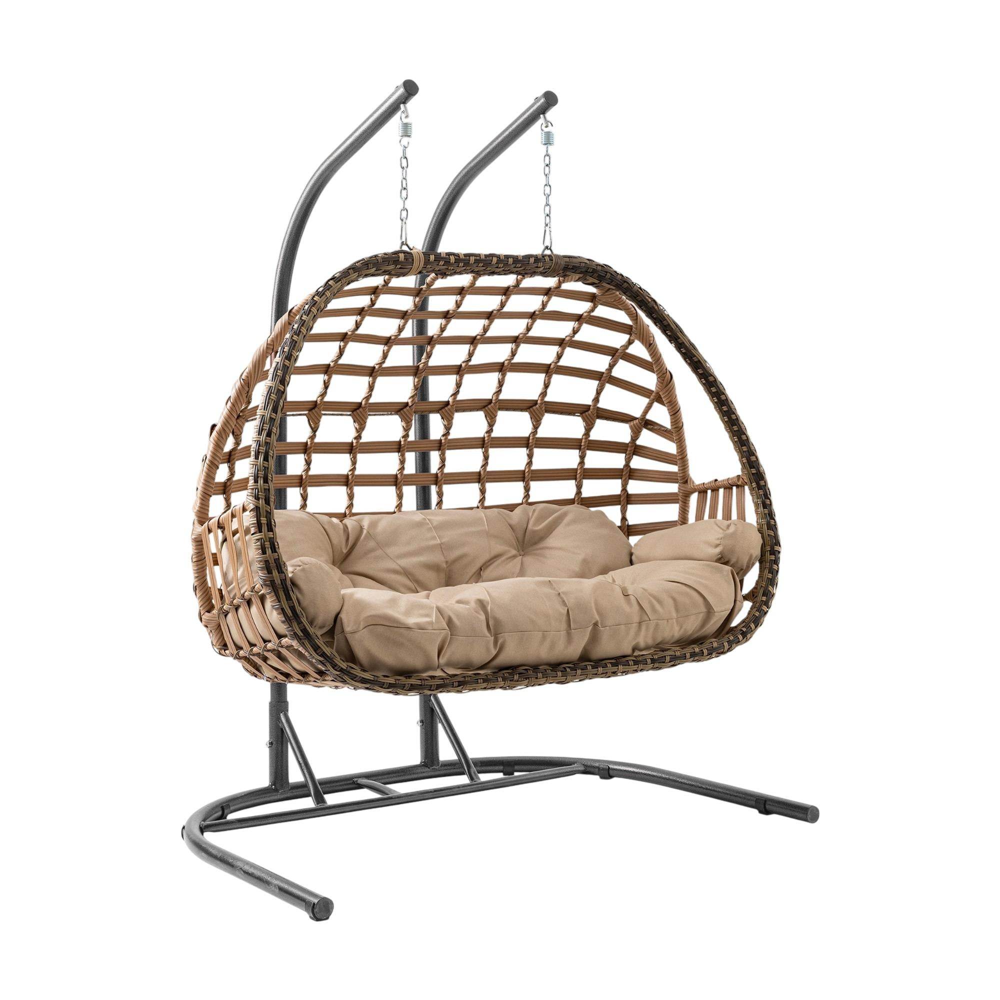 Oylat | Çiftli Rattan Bahçe Salıncağı | Rehome Balkon Salıncağı