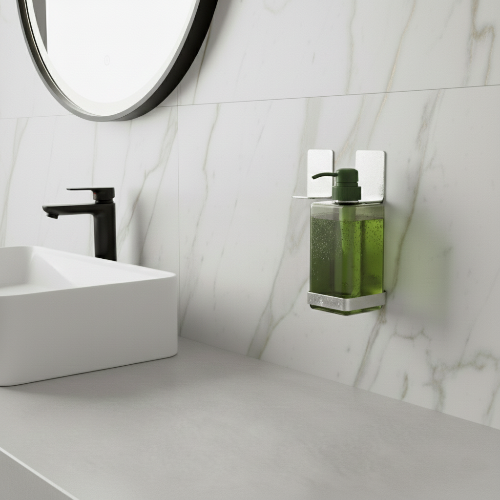 Sıvı Sabunluk Tutucu 2'li Paslanmaz Çelik | Rehome