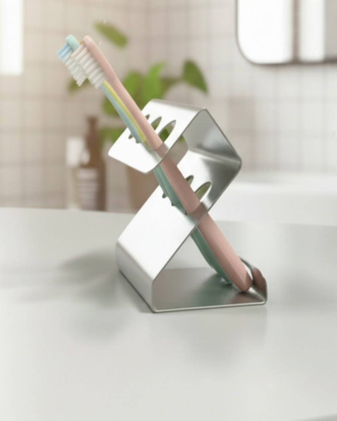 Tezgah Üstü Diş Fırçalık Paslanmaz Çelik | Rehome