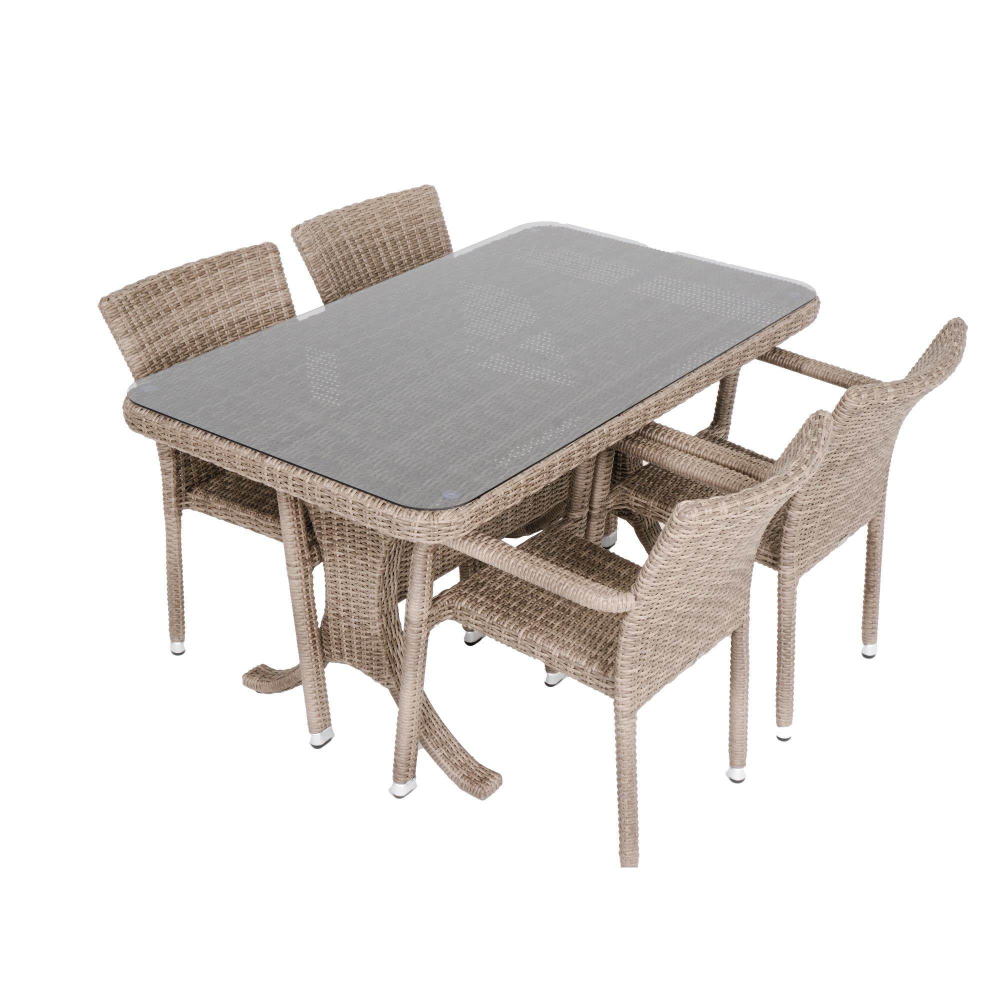 Peter 70x120 Rattan Bahçe Masa Takımı | Rehome