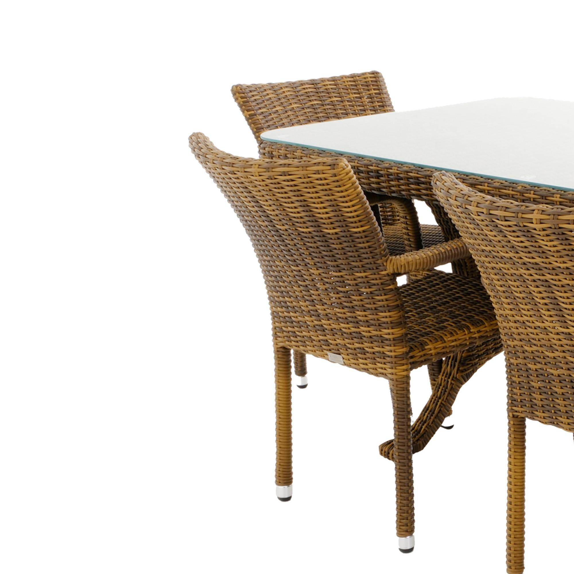 Peter 90x180 Rattan Bahçe Masa Takımı | Rehome