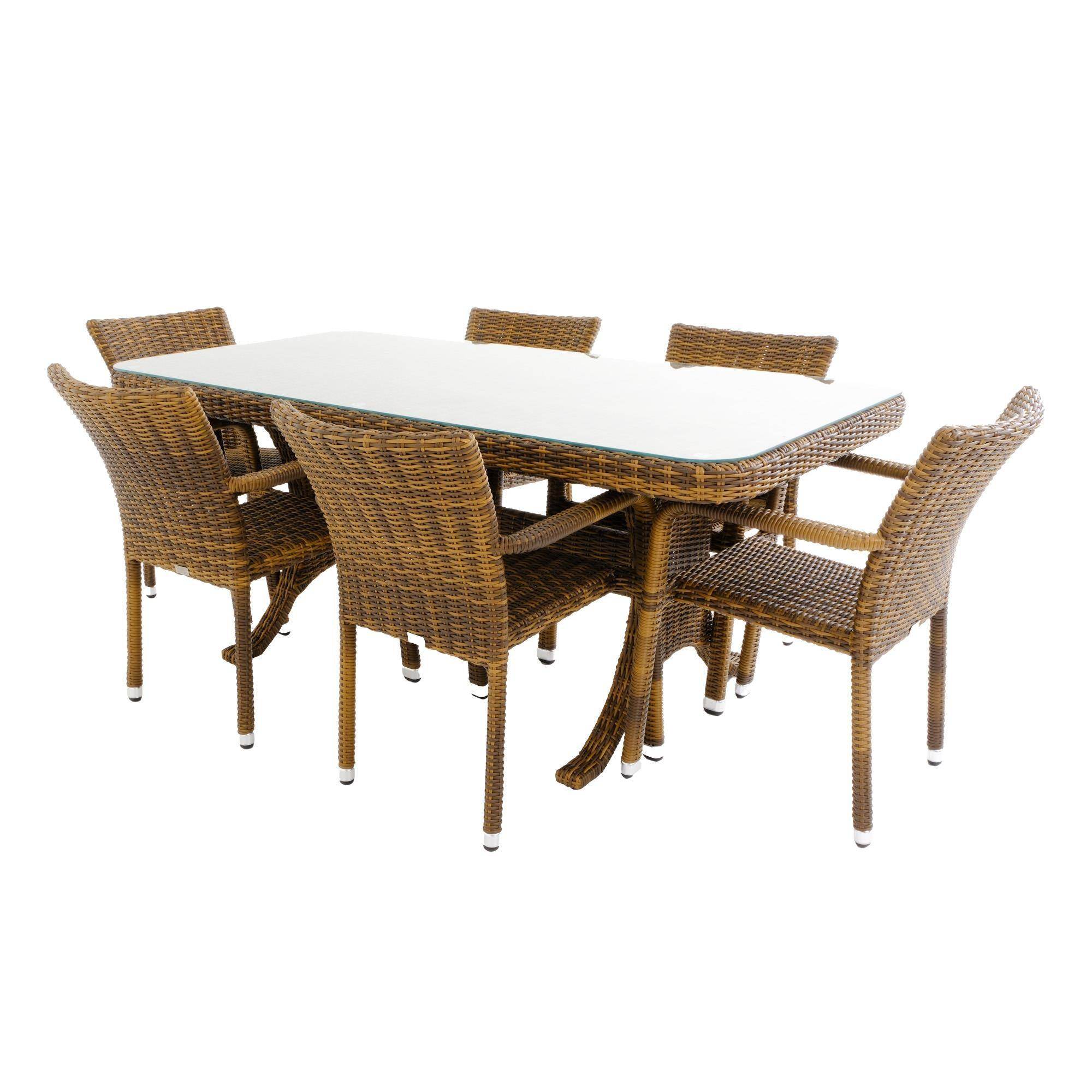 Peter 90x180 Rattan Bahçe Masa Takımı | Rehome