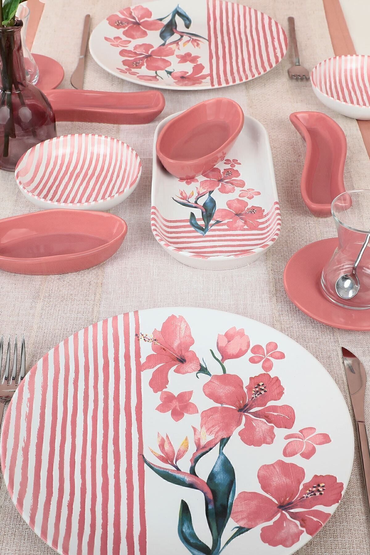 Pink Line Kahvaltı Takımı 28 Parça 6 Kişilik