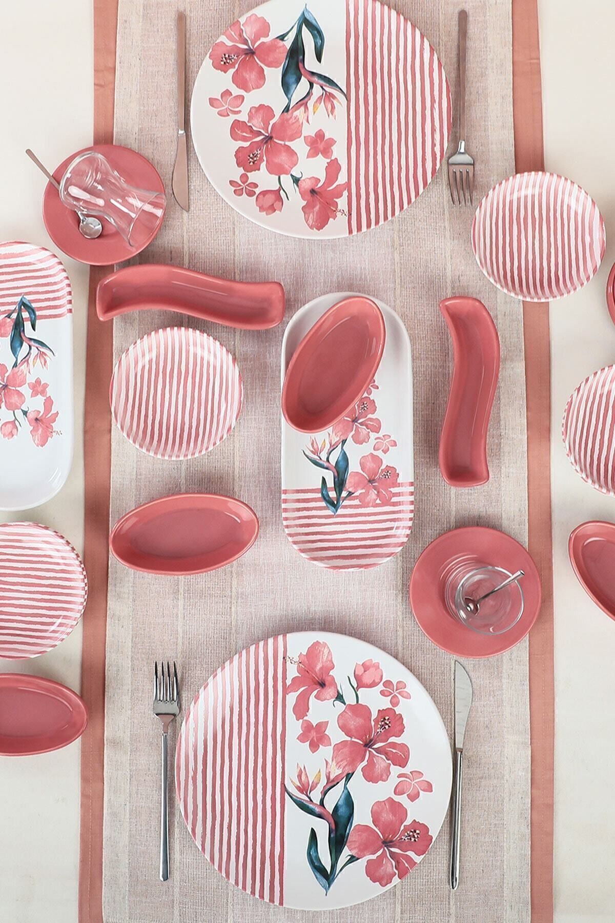 Pink Line Kahvaltı Takımı 28 Parça 6 Kişilik