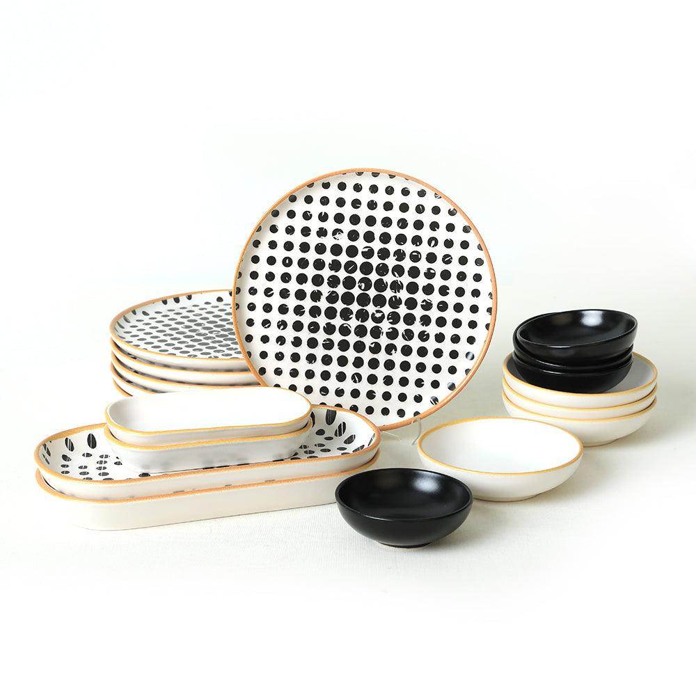 Keraart Polka Kahvaltı Takımı 18 Parça 6 Kişilik 19919-22-41