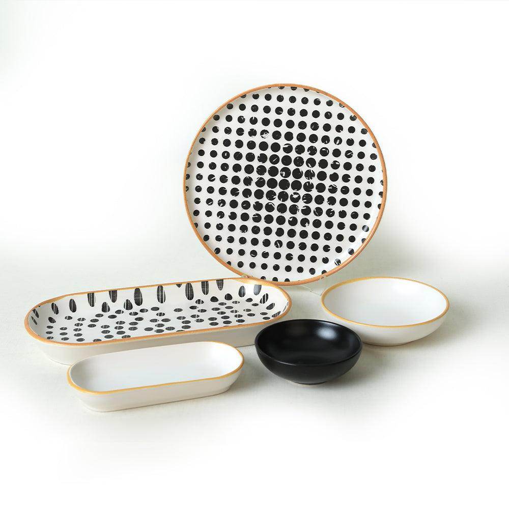 Keraart Polka Kahvaltı Takımı 18 Parça 6 Kişilik 19919-22-41