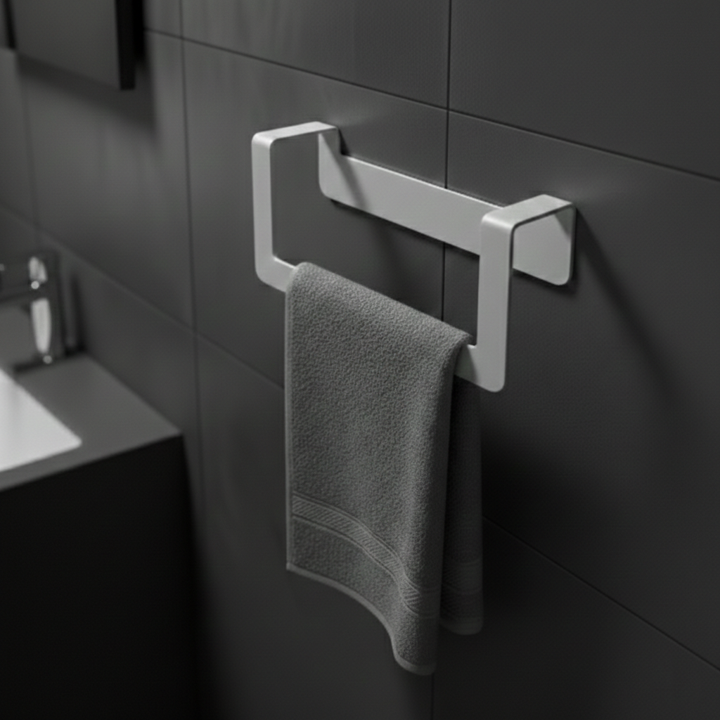 Premium Açık Gri Galvaniz Banyo Havluluğu