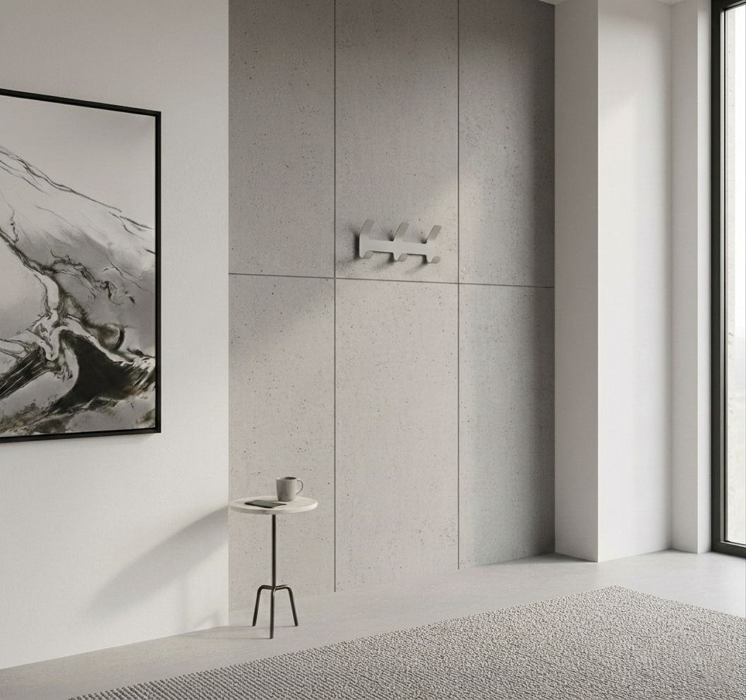 Premium Seri 3’lü Açık Gri Galvaniz Duvar Askısı - Banyo ve Antre Organizer