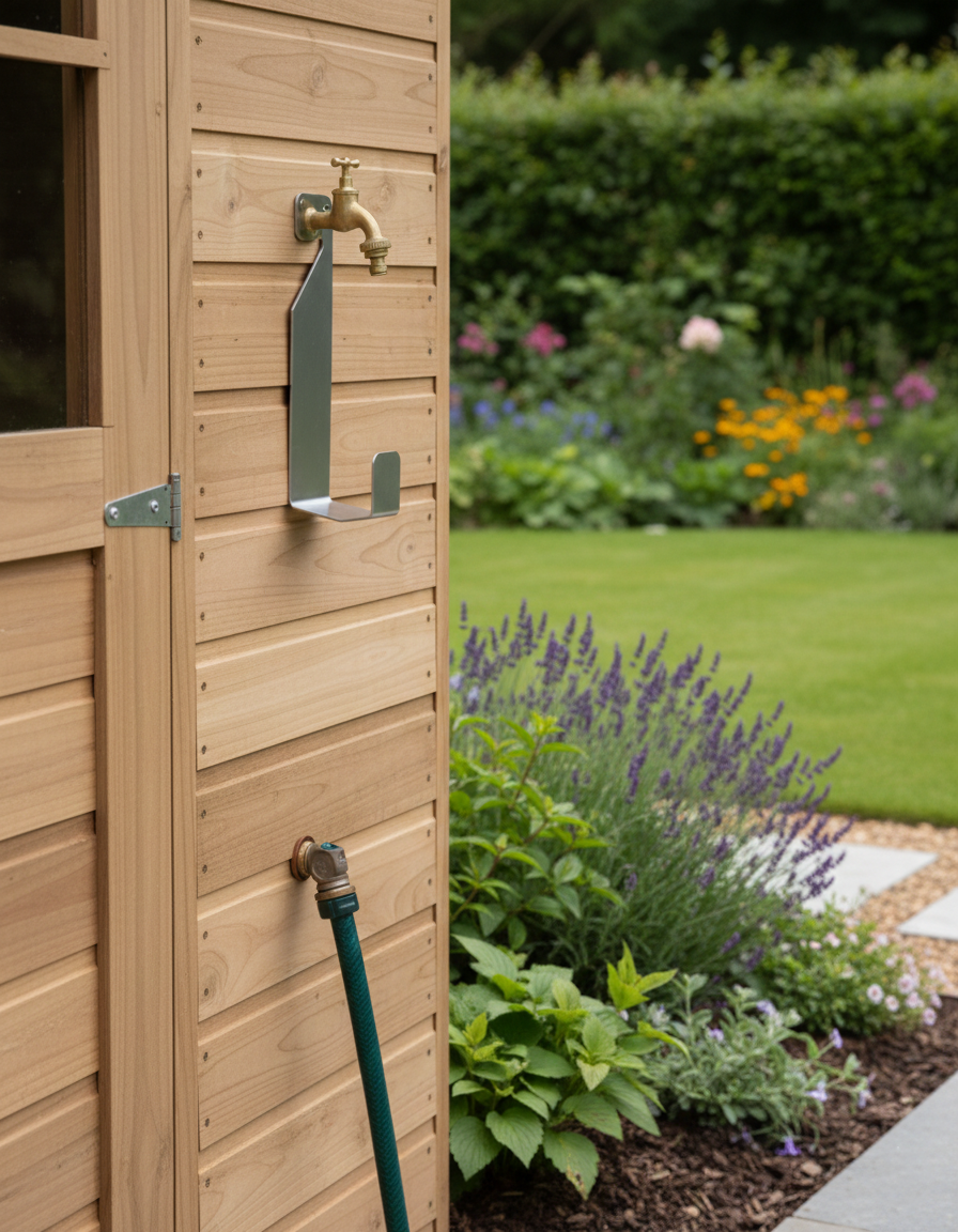 Premium Seri Paslanmaz Çelik Bahçe Hortum Askısı - Musluk Uyumlu Pratik Düzenleyici