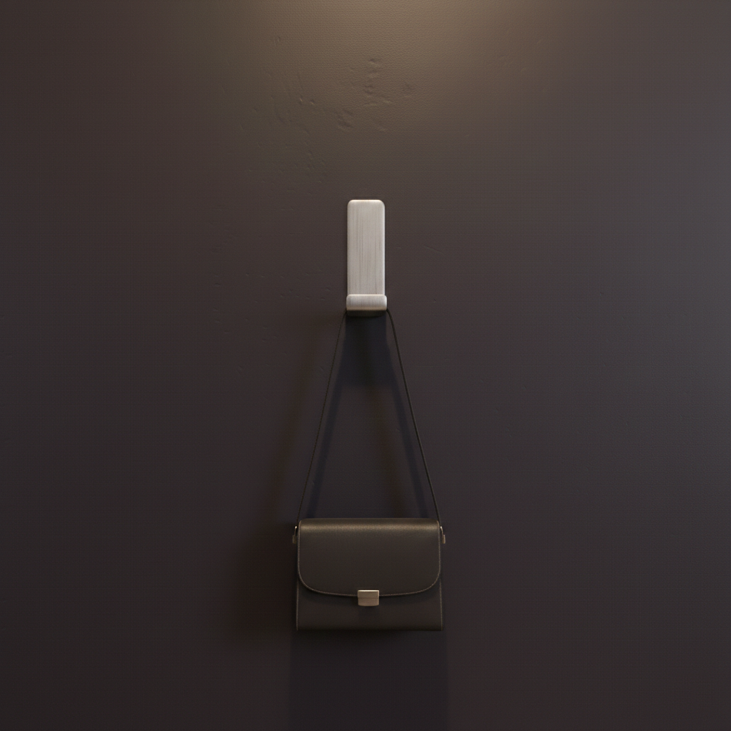 Premium Seri Yapışkanlı Paslanmaz Çelik Duvar Askısı - Modern Antre ve Banyo Askılığı