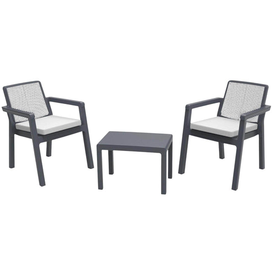 Prestij 1+1+Sehpa Bahçe Takımı | Plastik Balkon Takımı