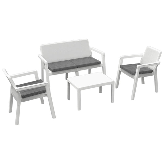 Prestij 2+1+1+Sehpa Bahçe Mobilyası | Plastik Balkon Takımı