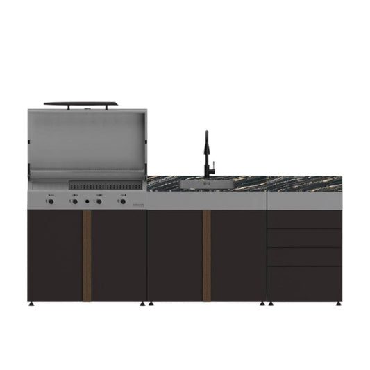 Pure 250 Cm Bahçe Mutfağı | Modüllü Barbekü Seti