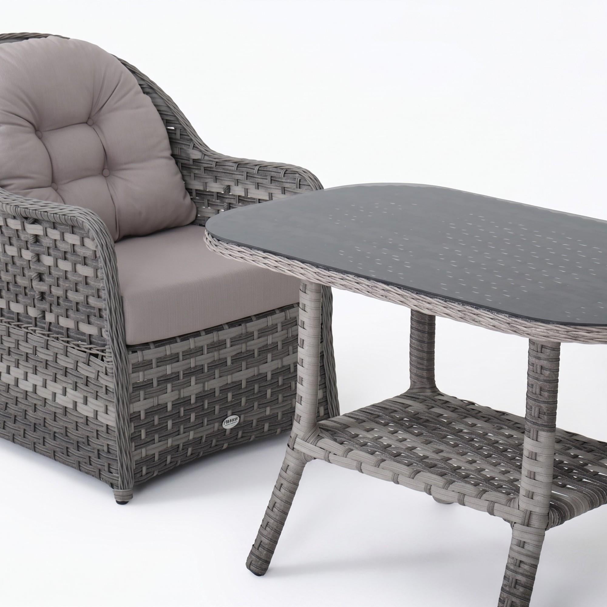 Radiance | Rehome Rattan Bahçe Oturma Grubu | 2+1+1+ Sehpa