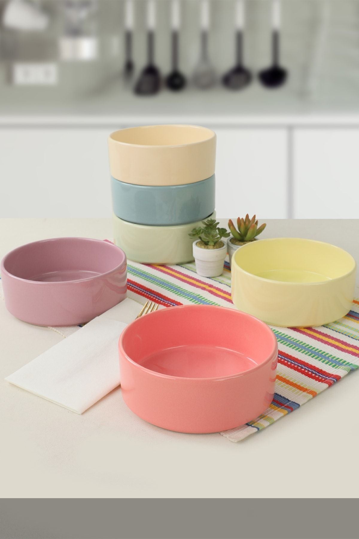 Rainbow Soft Stackable Çorba Kasesi 14 Cm 6 Adet 110/550