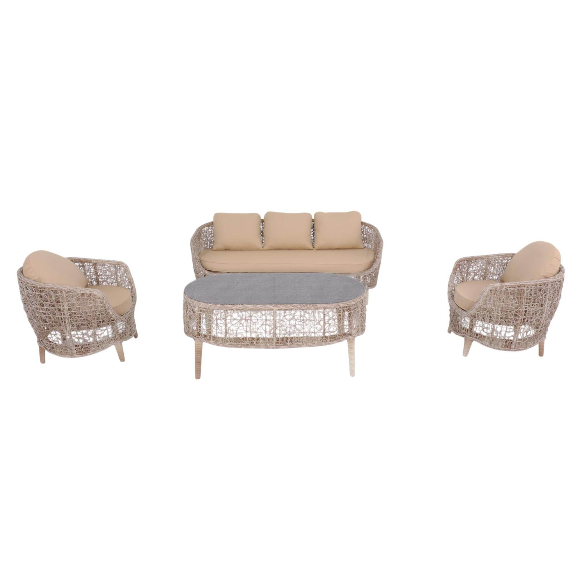 Zenda | 3+1+1+Sehpalı Bahçe Balkon Oturma Takımı