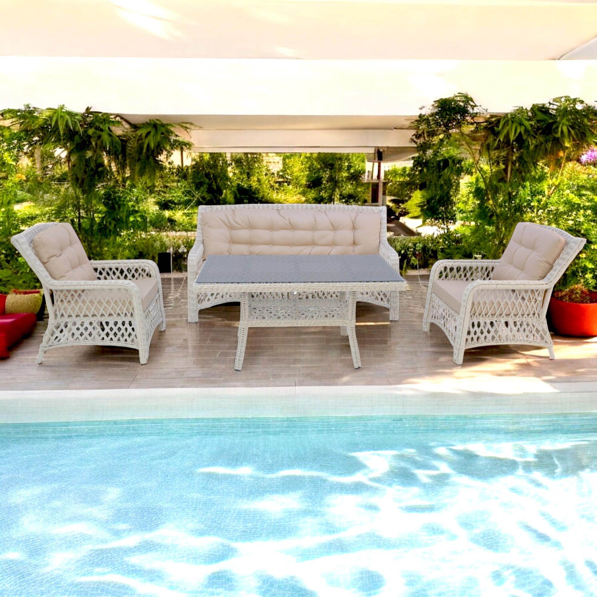 Ravello X | Rehome Rattan Üçlü Bahçe Oturma Takımı | 364