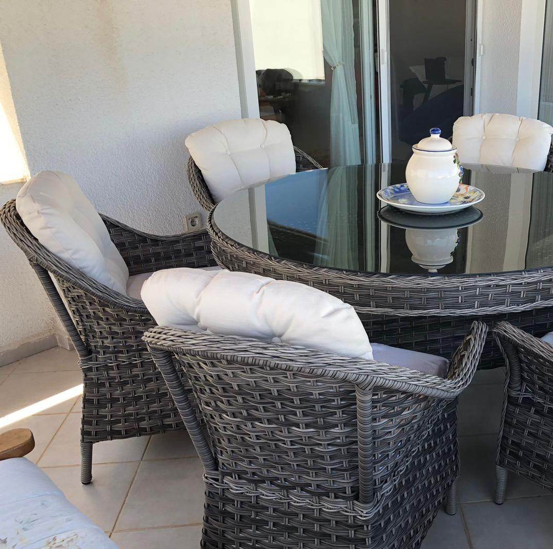 6 Kişilik Rattan Bahçe Yemek Takımı | Rehome