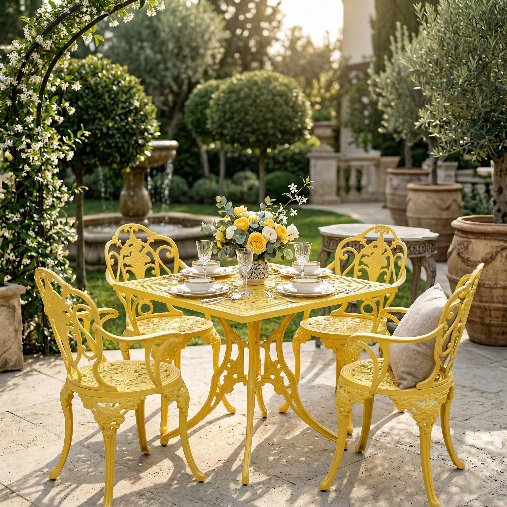 ReHome Alüminyum cg713 Bahçe Masa Sandalye Takımı